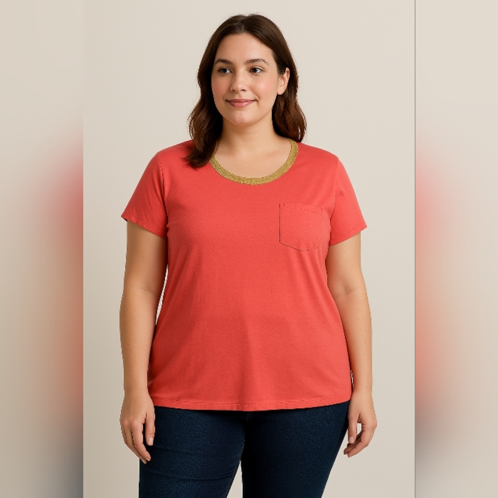 Coldwater Creek Coral Tee | Size L
